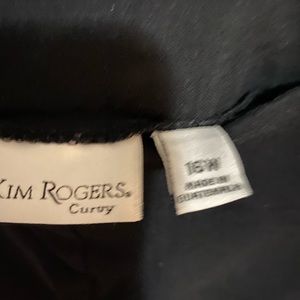 Kim Rogers Curvy Size 16W black pull on pants